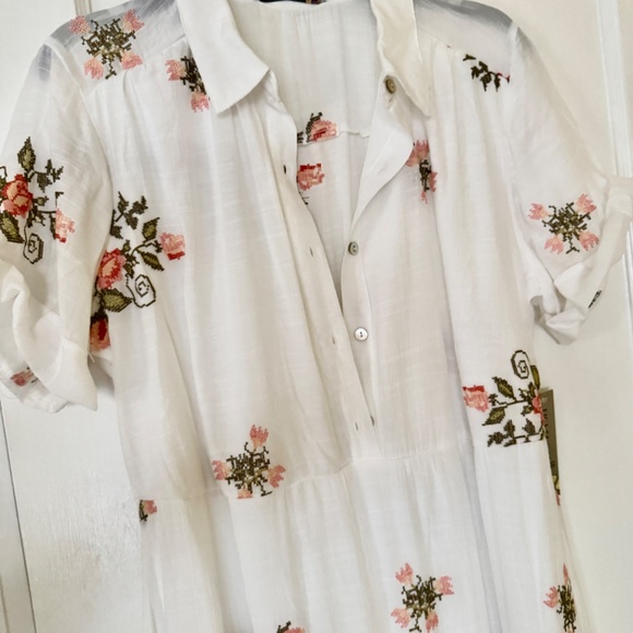 NWT FIGUEROA & FLOWER Cottage Rayon gauze Peasant dress Sz. L - Picture 4 of 10